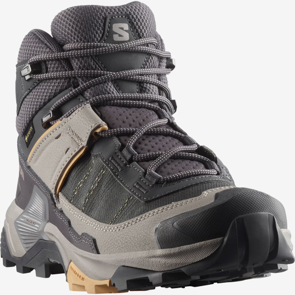Ботинки X ULTRA 5 MID GTX W (RU 37 UK 5 USw 6.5 СМ 23; nine iron/gull/soft clay)